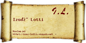 Izsó Lotti névjegykártya